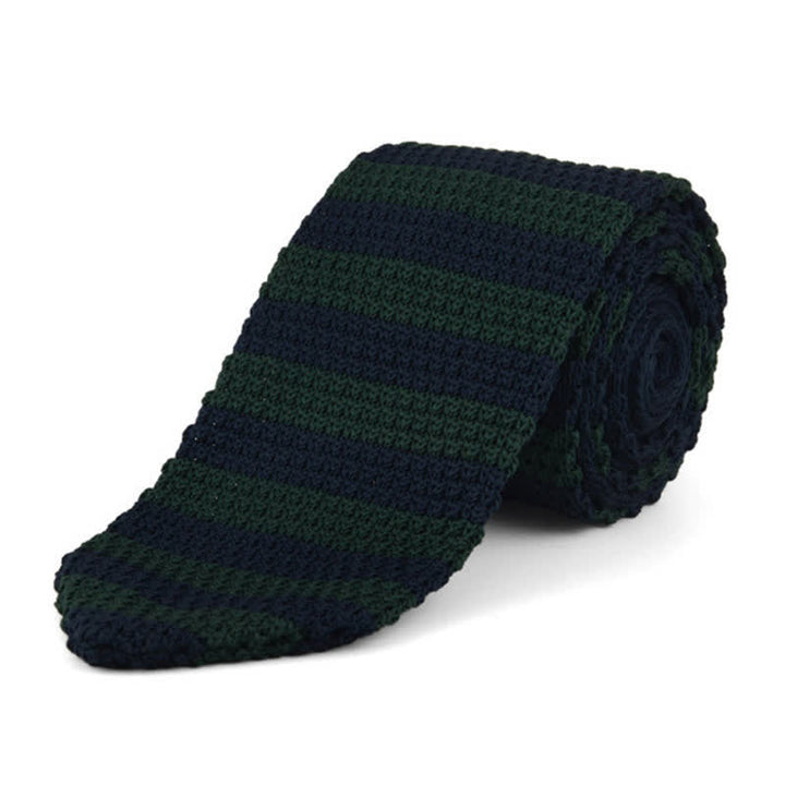 Corbata de punto de rayas horizontales para hombre