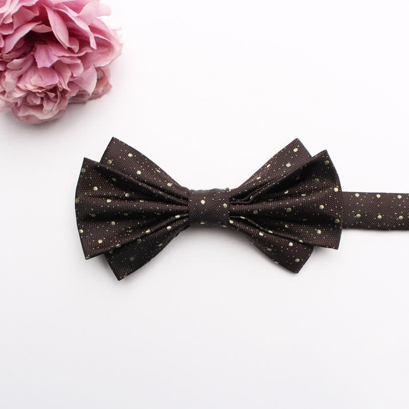 Pajarita de traje con textura de jacquard con colmillos para hombre