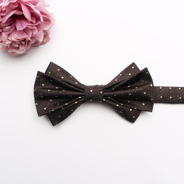 Pajarita de traje con textura de jacquard con colmillos para hombre
