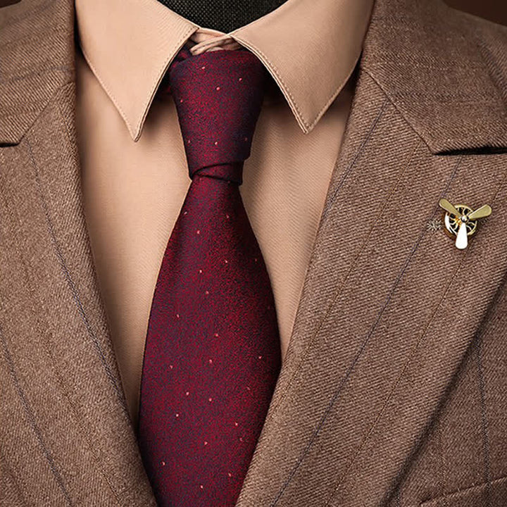 Corbata de lunares burdeos para hombre