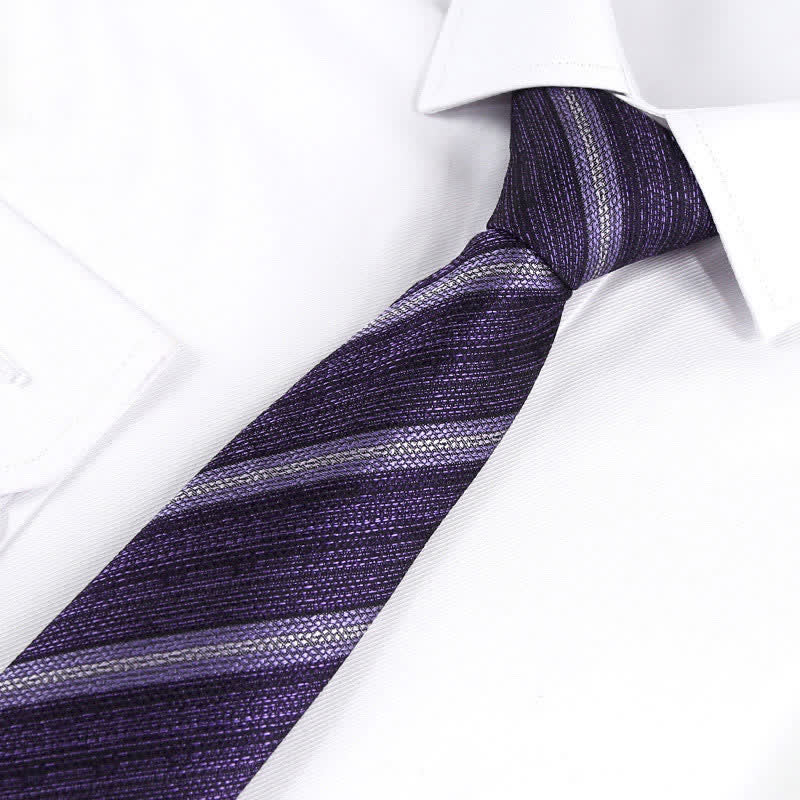 Corbata moderna de rayas con textura para hombre