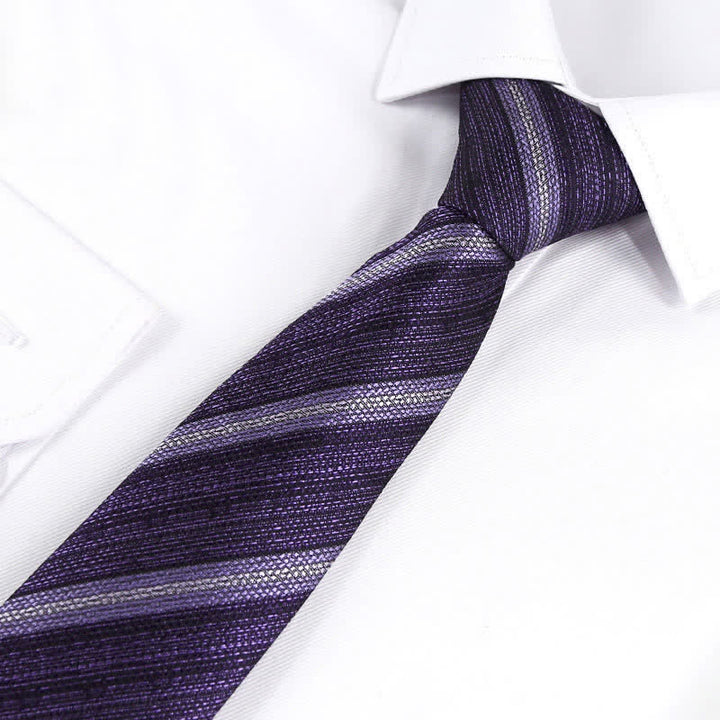 Corbata moderna de rayas con textura para hombre