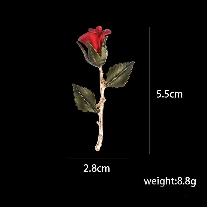 Broche romántico de rosa dorada para hombre