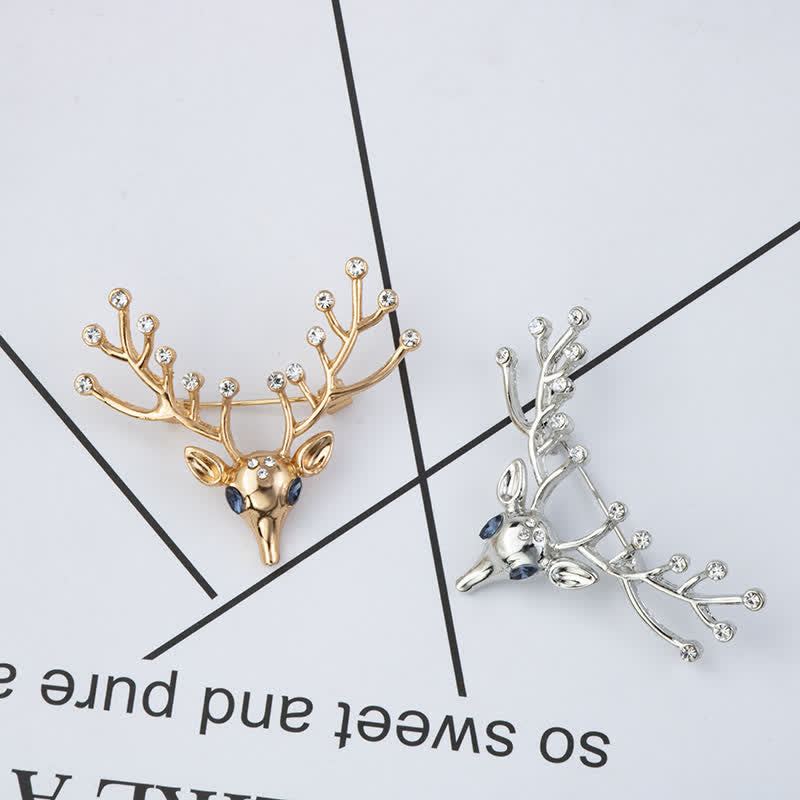 Broche de alce navideño viviente para hombre