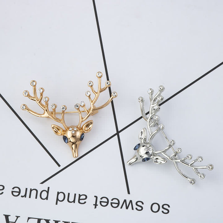 Broche de alce navideño viviente para hombre