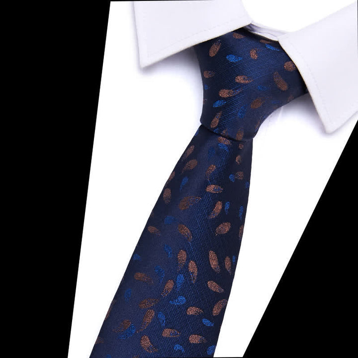 Corbata floral con hojas botánicas para hombre