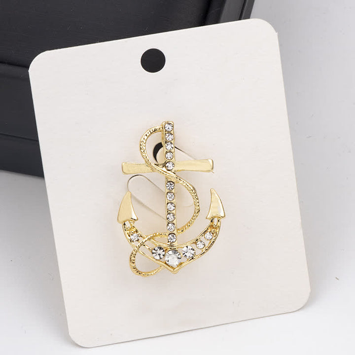 Broche de ancla de barco de mar para hombre