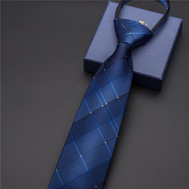 Corbata de negocios con cremallera para hombre, novedosa