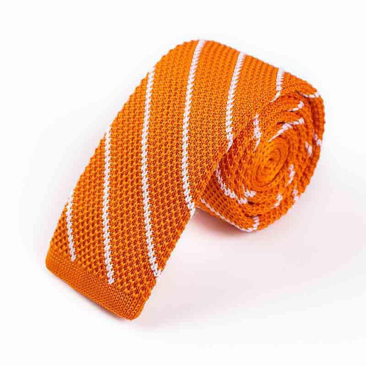 Corbata de punto con rayas diagonales para hombre