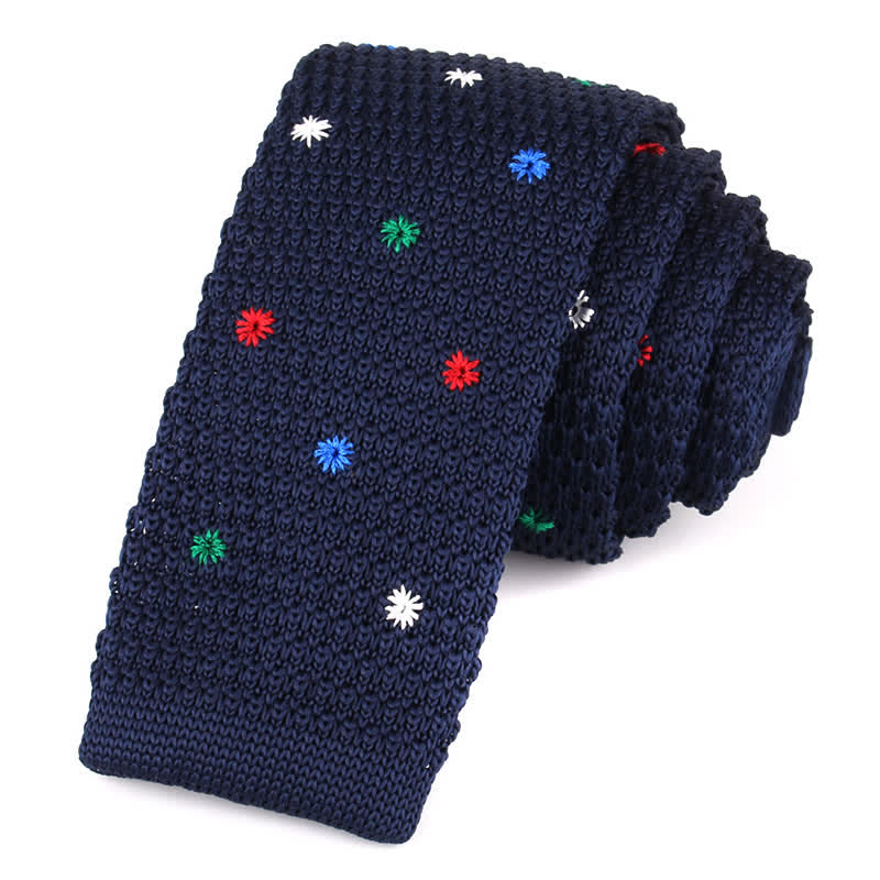 Corbata de punto ajustada con motivos repetidos para hombre