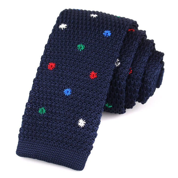 Corbata de punto ajustada con motivos repetidos para hombre