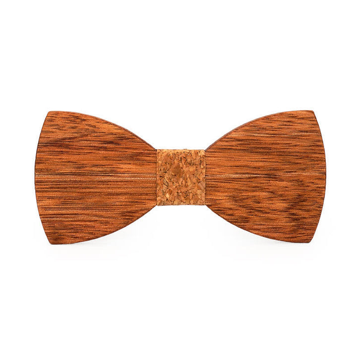 Pajarita de madera con diseño de begonia vintage para hombre