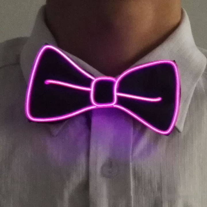 Pajarita luminosa con luz LED para hombre