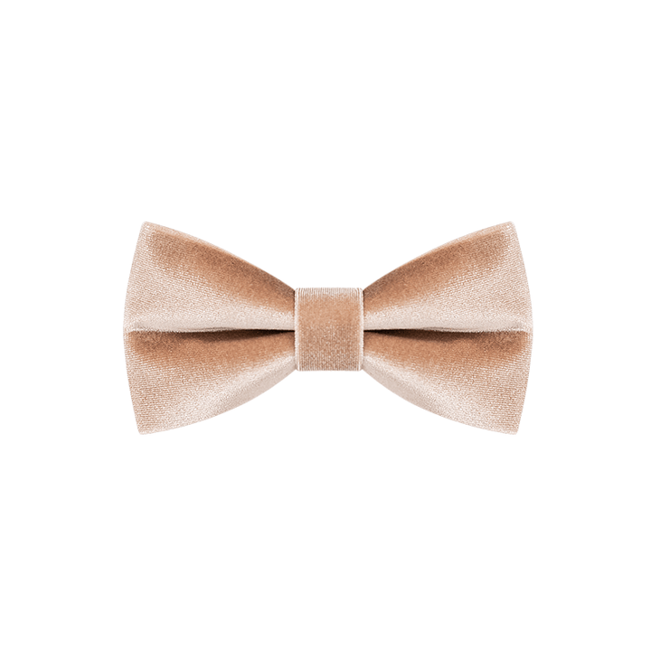 Pajarita de terciopelo color champagne para hombre