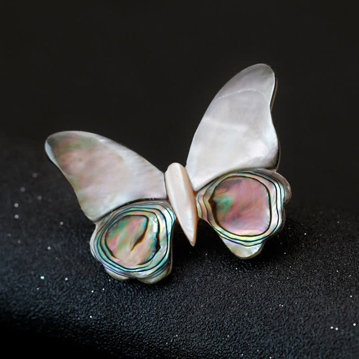 Broche de mariposa de nácar de cuento de hadas para mujer