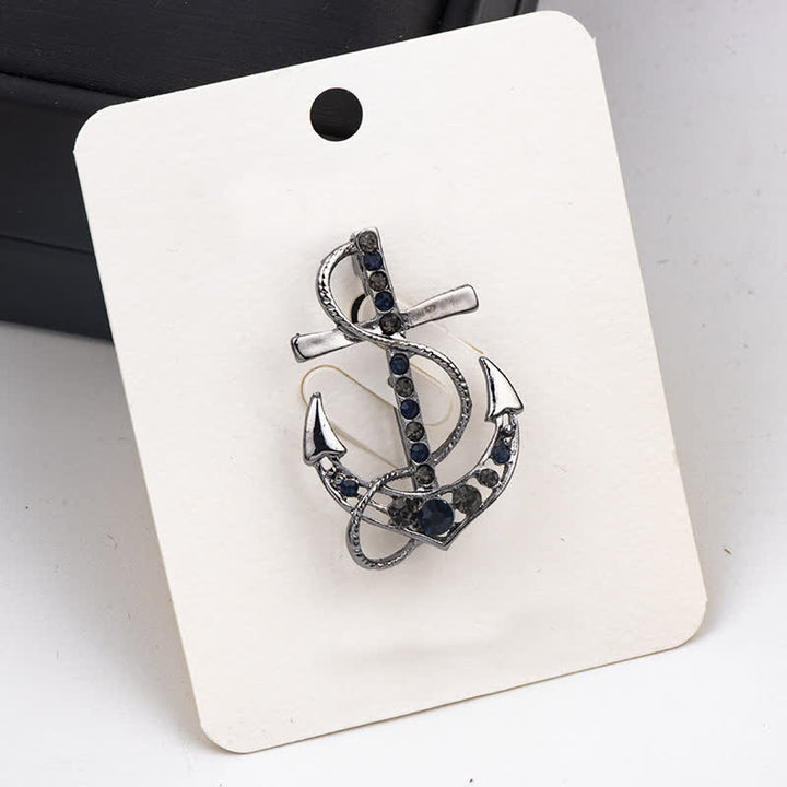 Broche de ancla de barco de mar para hombre