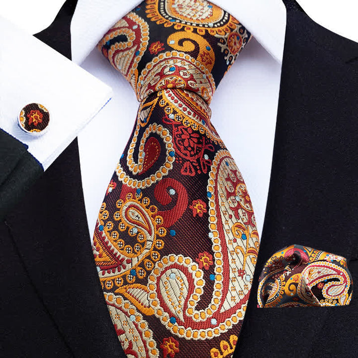 Conjunto de 3 corbatas exóticas de cachemira para hombre