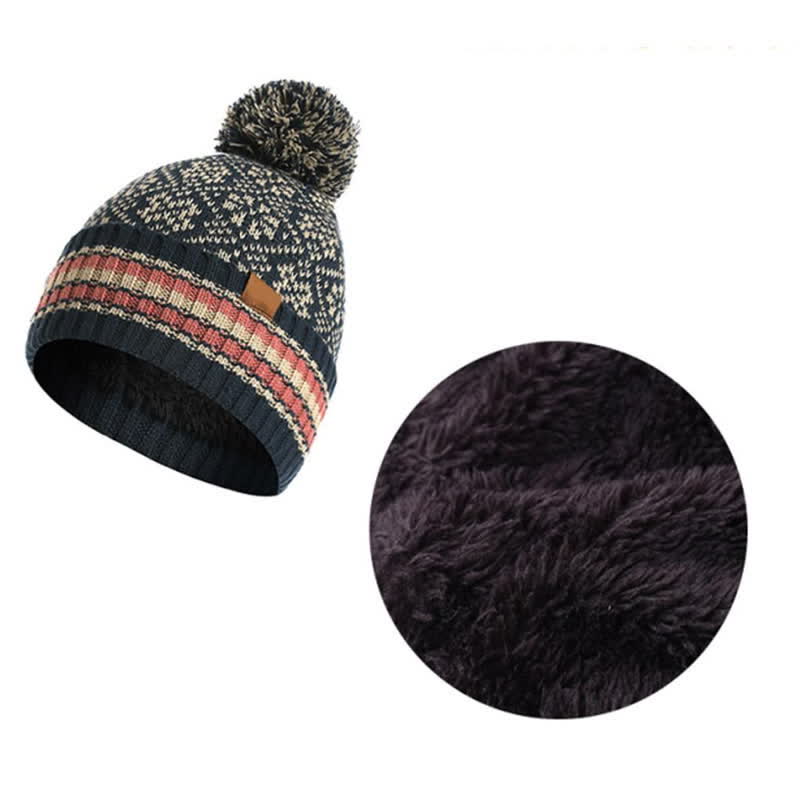 Juego de 3 guantes unisex con pantalla táctil, gorro y bufanda con copos de nieve