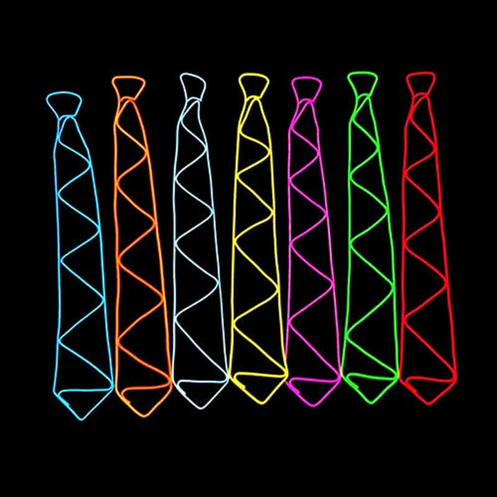 Corbata luminosa con tira de LED de neón