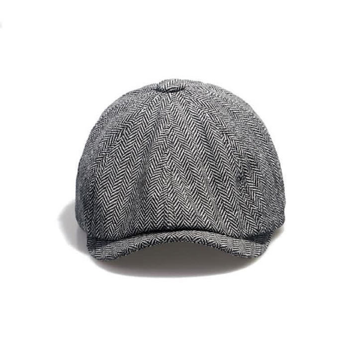 Boina octogonal con diseño de espiga versátil para hombre
