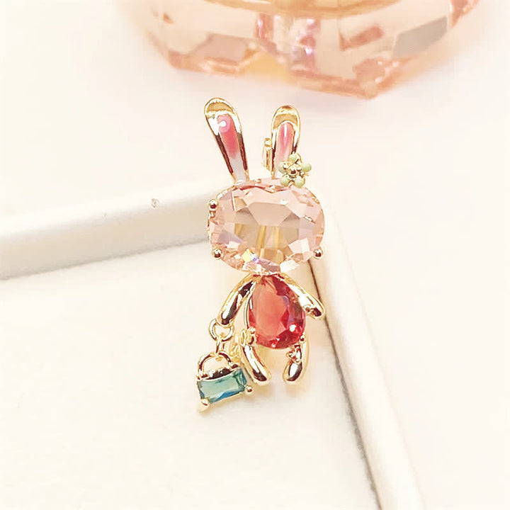 Broche de conejito rosa para mujer