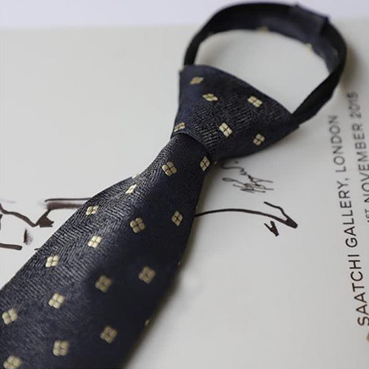 Corbata con cremallera bordada con motivo de jardín para hombre