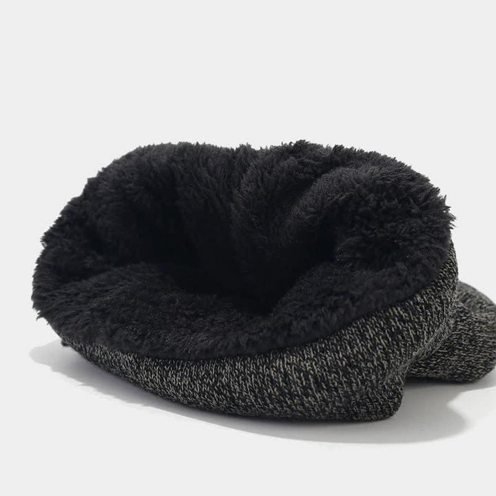 Conjunto de 3 piezas de gorro, bufanda y guantes unisex holgados y cálidos