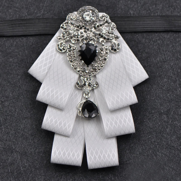 Conjunto de 3 pajaritas con diamantes de imitación negros a cuadros