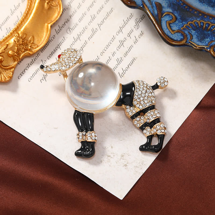 Broche creativo de caniche Jelly Belly para mujer