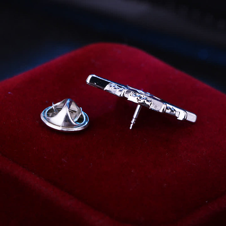 Broche de ancla de barco estelar para hombre