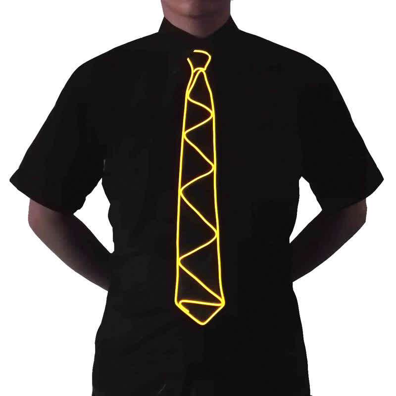 Corbata luminosa con tira de LED de neón