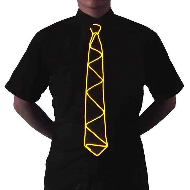 Corbata luminosa con tira de LED de neón