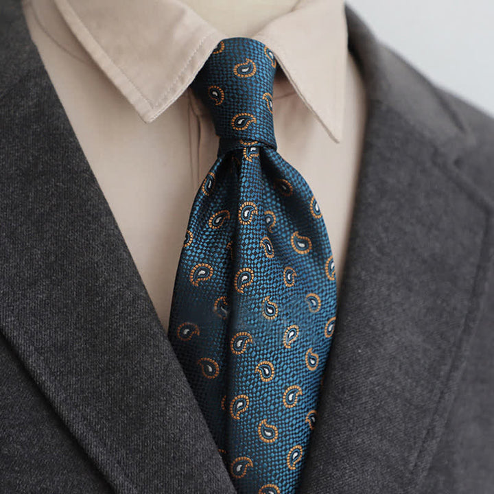 Corbata clásica elegante con diseño floral para hombre