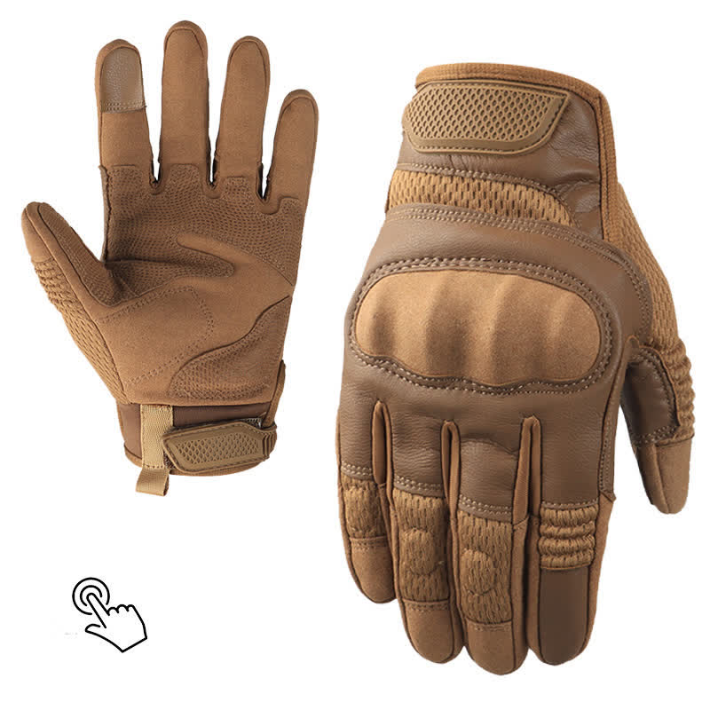 Guantes tácticos de goma con nudillos duros para pantalla táctil