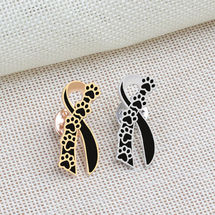 Broche de cinta con huella de pata de cachorro para mujer