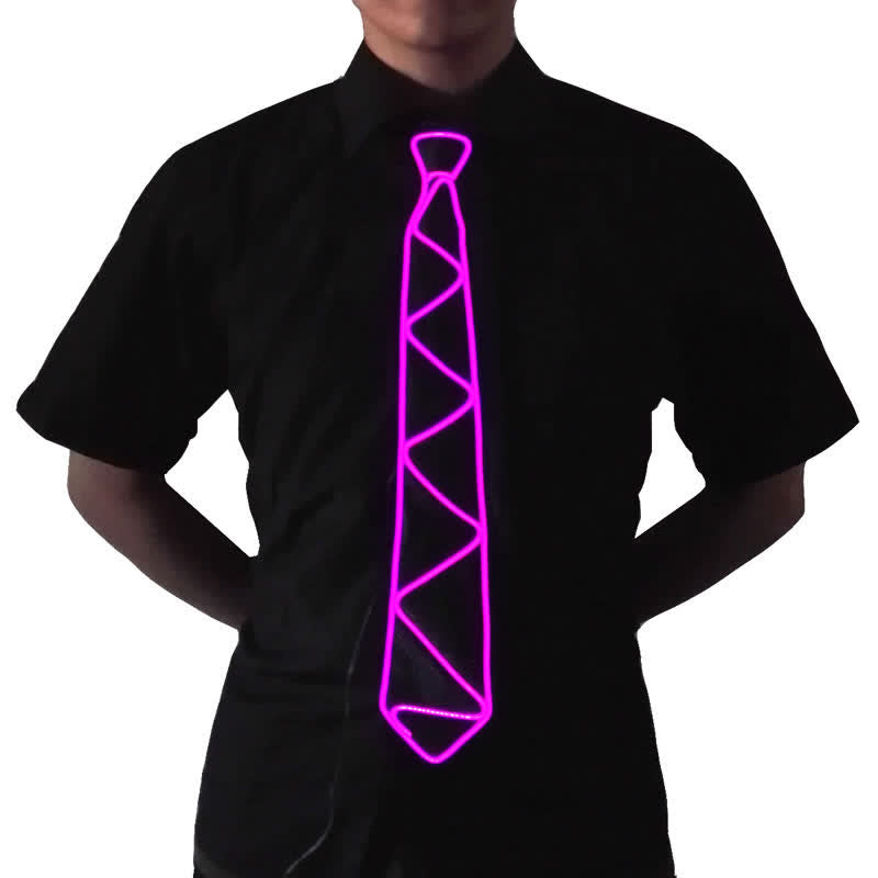 Corbata luminosa con tira de LED de neón