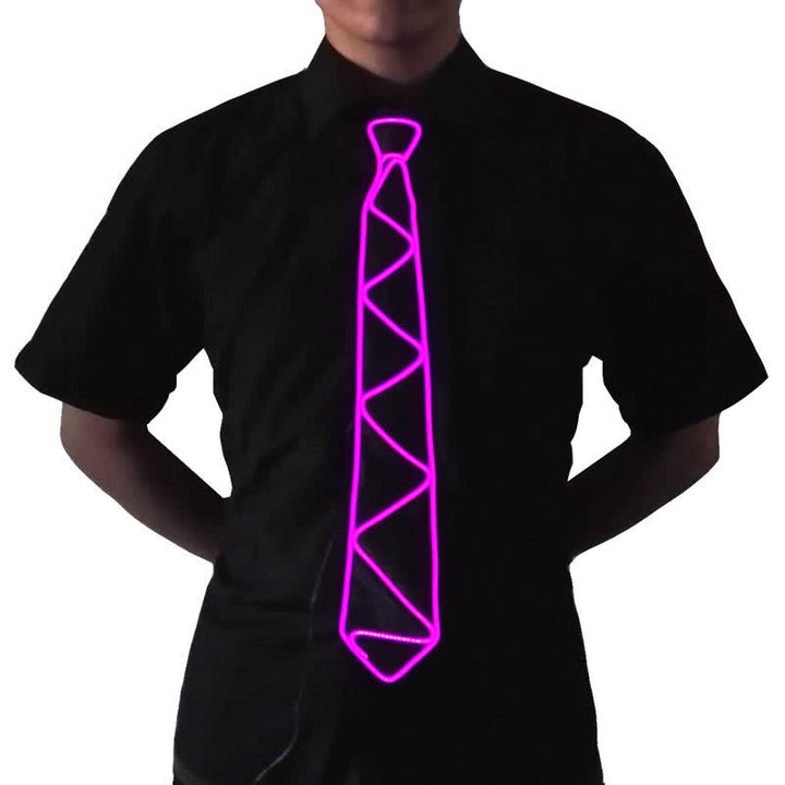 Corbata luminosa con tira de LED de neón