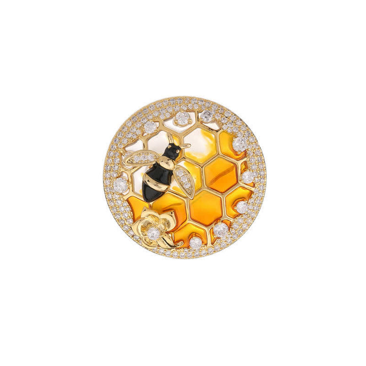 Broche de panal de abejas para mujer