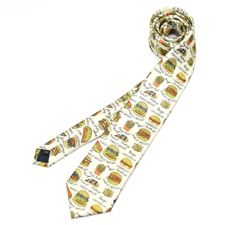 Corbata estampada divertida y creativa para hombre. 