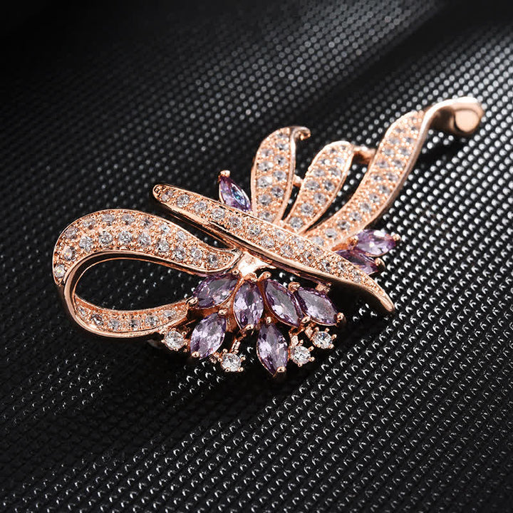 Broche encantador de flor de Bauhinia para mujer