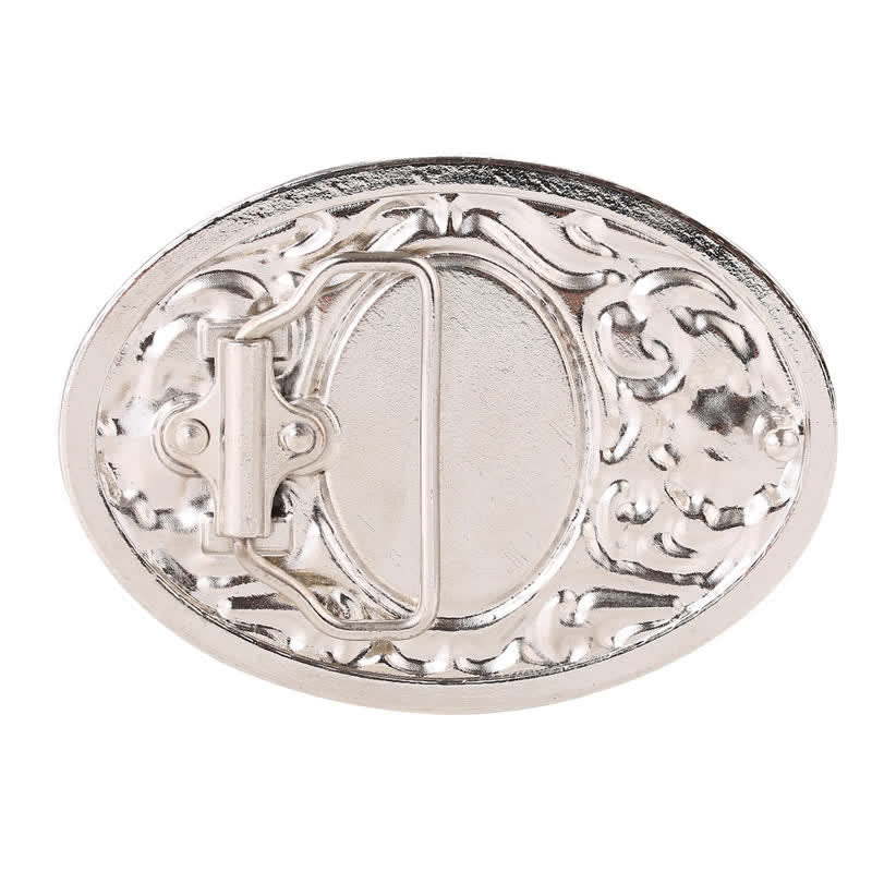 Cinturón de cuero con hebilla estilo western con piedra turquesa para hombre, hecho a mano