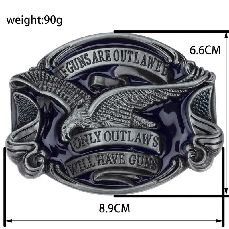 Cinturón de cuero con hebilla con diseño de águila voladora para hombre, hecho a mano