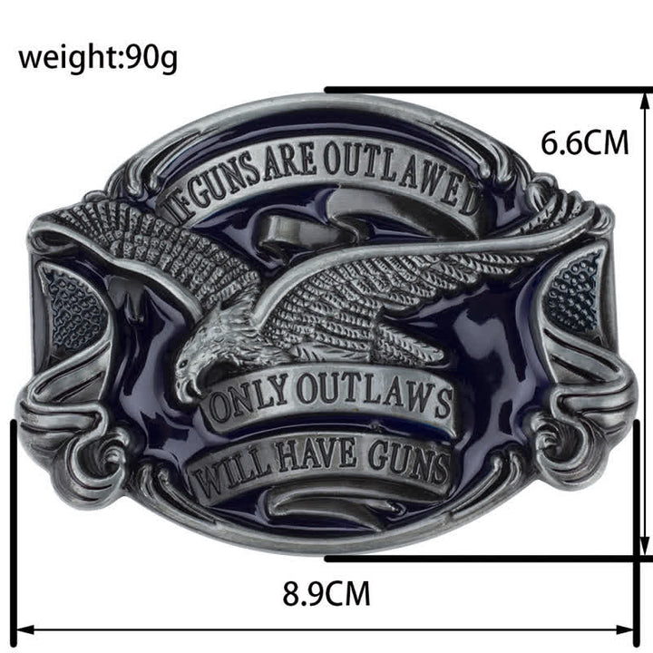 Cinturón de cuero con hebilla con diseño de águila voladora para hombre, hecho a mano