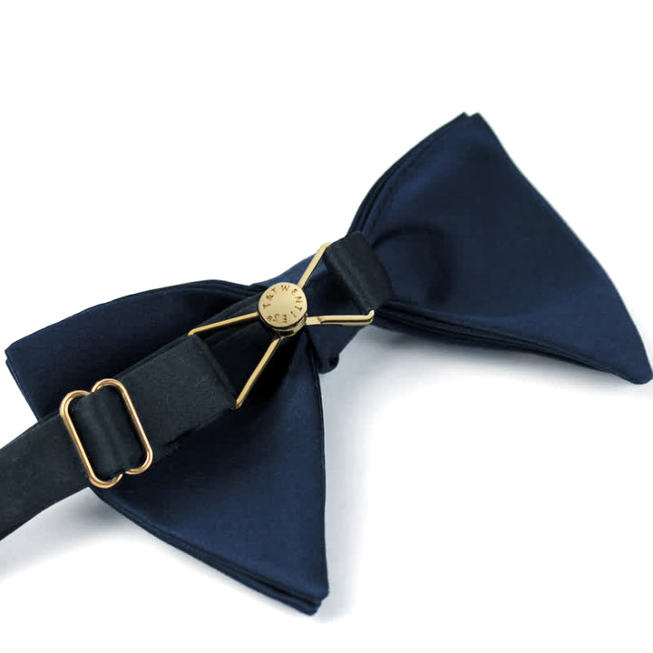 Pajarita con hojas doradas y azules Serenity para hombre