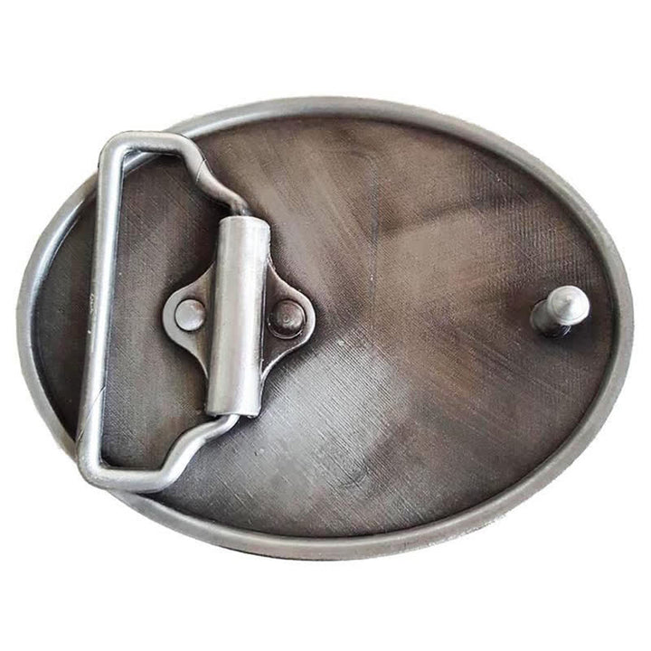 Cinturón de cuero con hebilla esmaltada de caballo y potro para hombre, hecho a mano