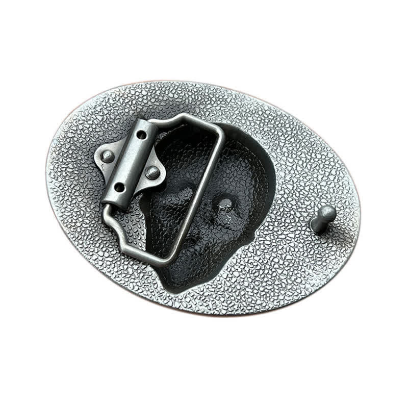 Cinturón de cuero con hebilla de calavera Crazy Hunter para hombre hecho a mano