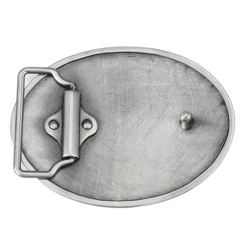 Cinturón de cuero con hebilla de calavera y alas de murciélago estilo punk para hombre
