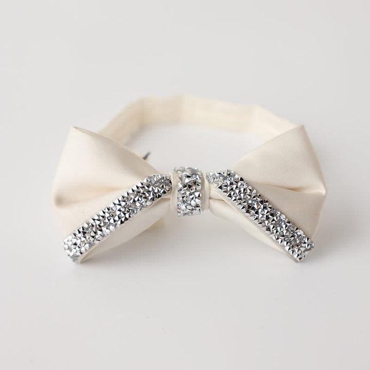 Pajarita de boda con brillantes diamantes de imitación para hombre