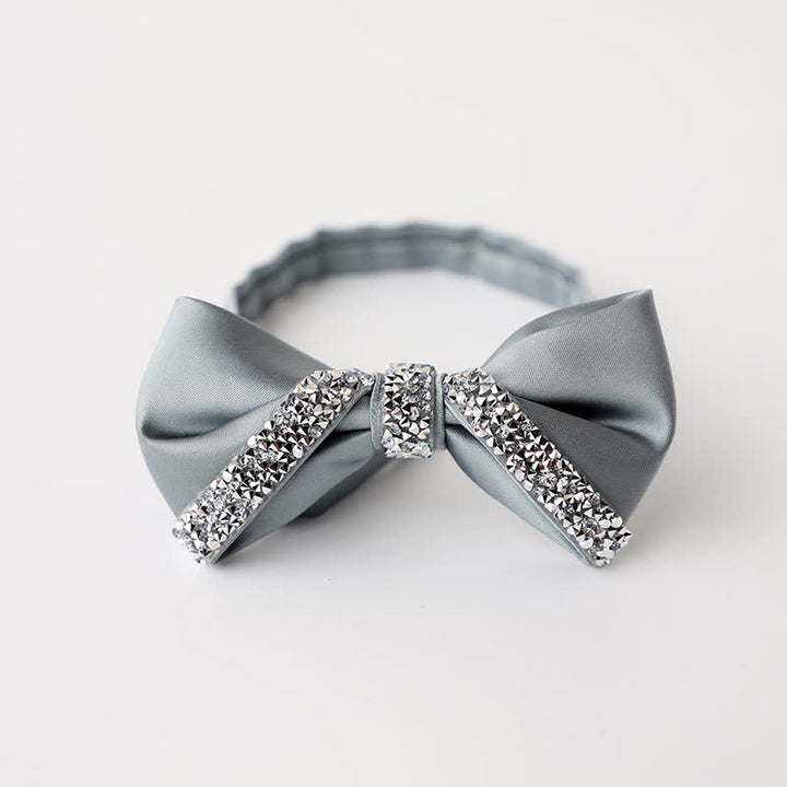 Pajarita de boda con brillantes diamantes de imitación para hombre