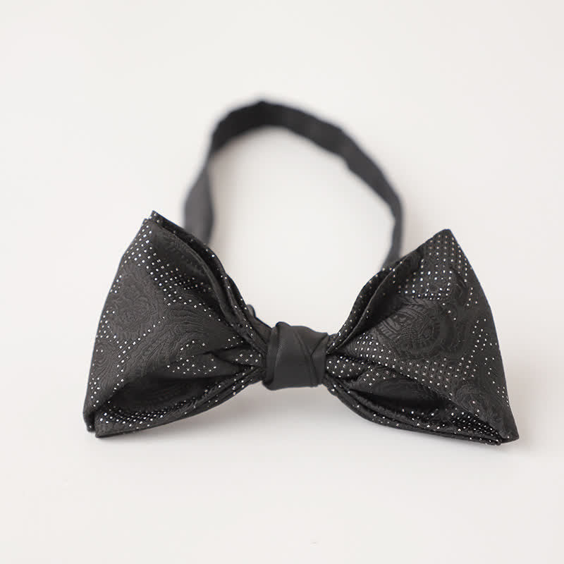Pajarita con microestampado negro noble para hombre